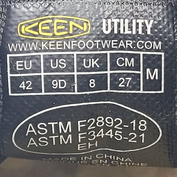 Keen PTC Kenton Men's Black Mid Work Shoe US Size 9D NWOT SAMPLE - Picture 9 of 9